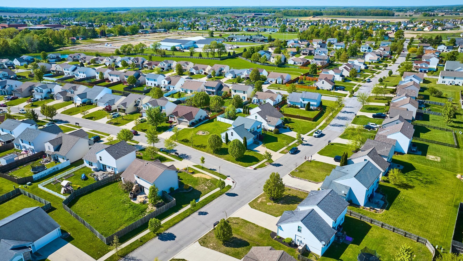 Aerial view of residential investment real estate in Redding CA - Authority Property Management