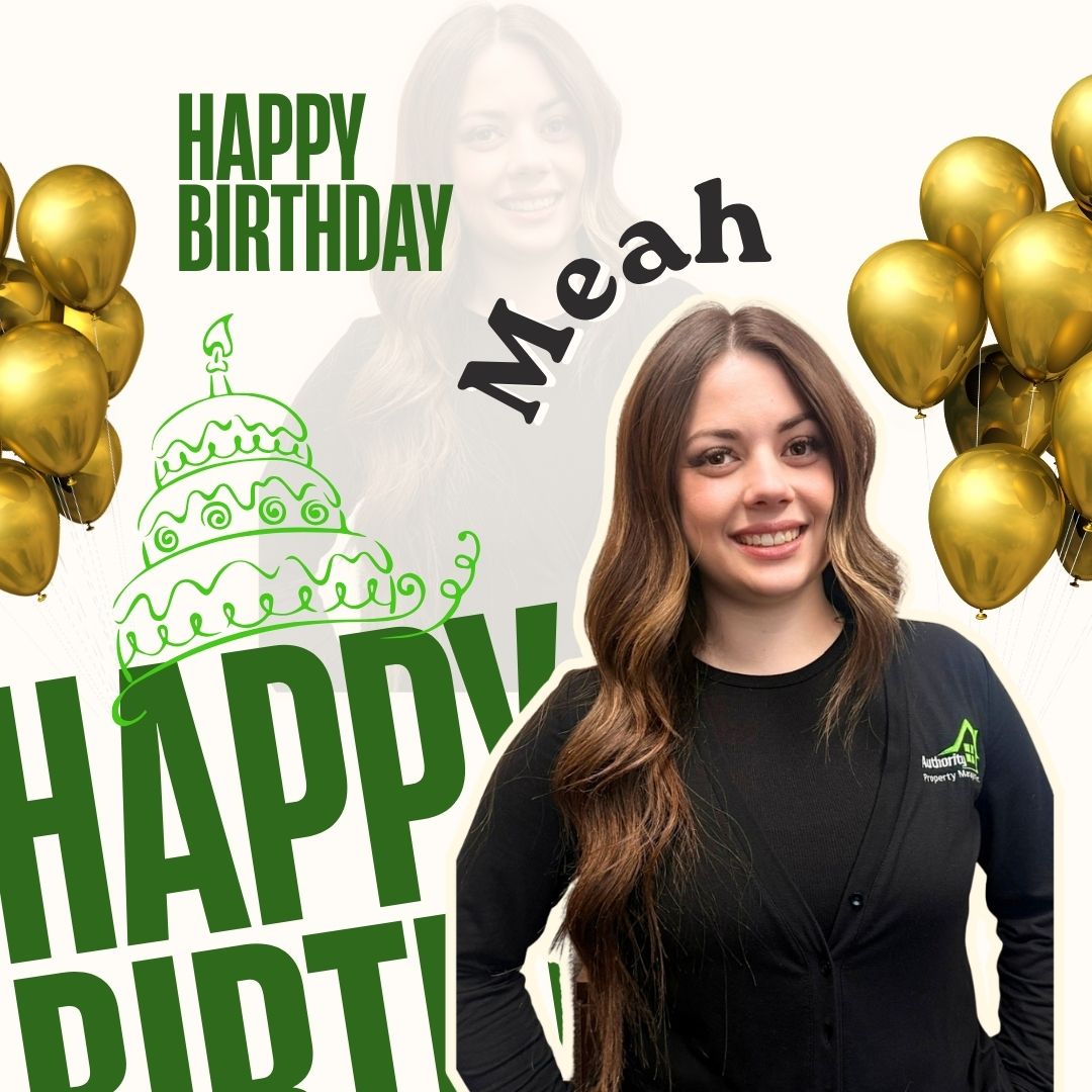 Authority Property Management team member Meah celebrating birthday in Redding CA