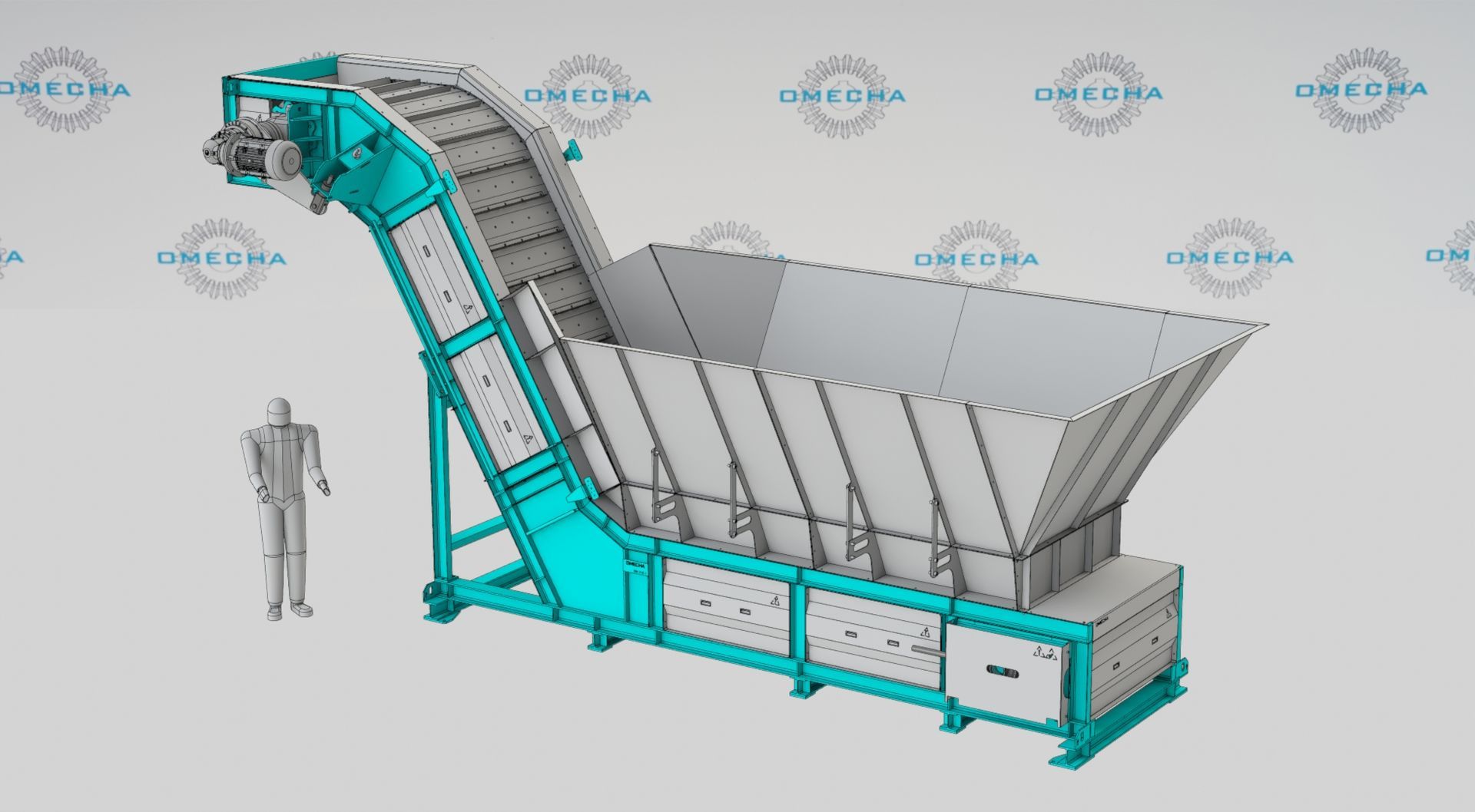 wood chip hopper feeder omecha
