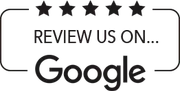 Review us on Google: Five-star rating graphic with 