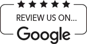 Review us on Google: Five-star rating graphic with 