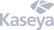 Kaseya logo: Gray text with 