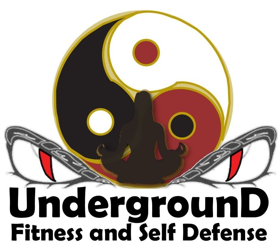 A logo for underground fitness and self defense
