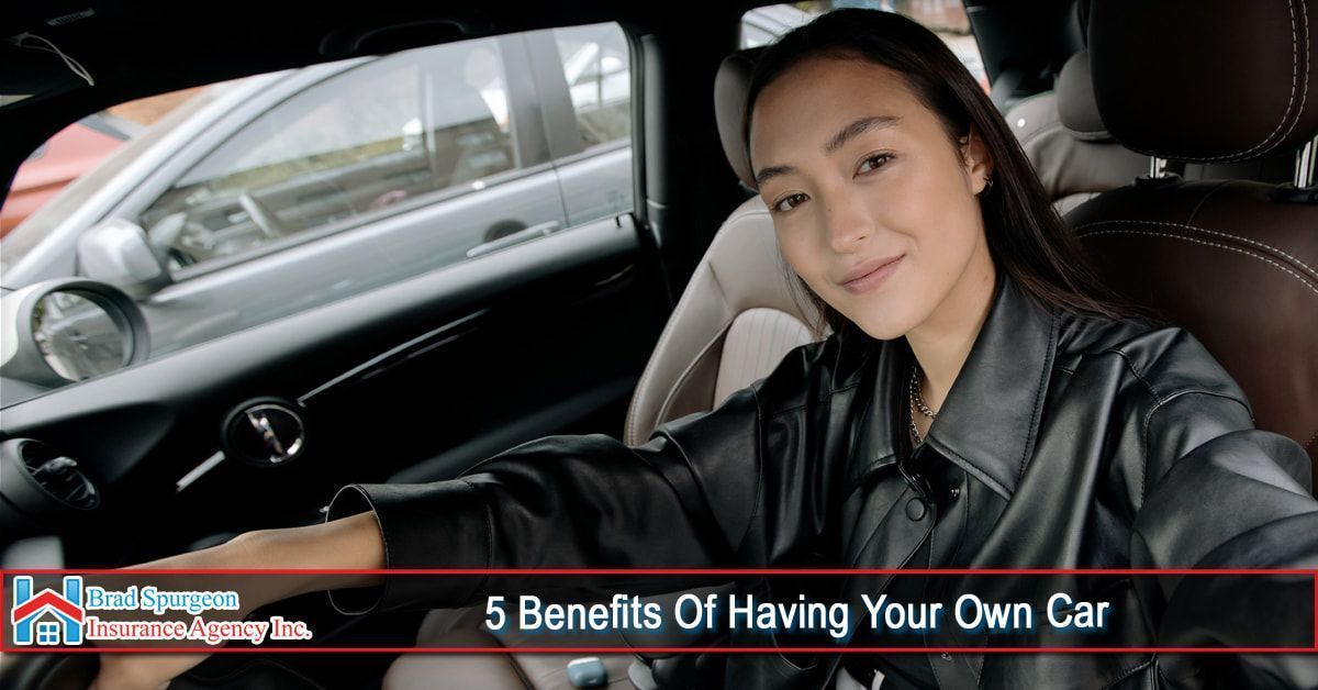 A person in a leather jacket sits in the driver's seat of a car, with text overlay reading
