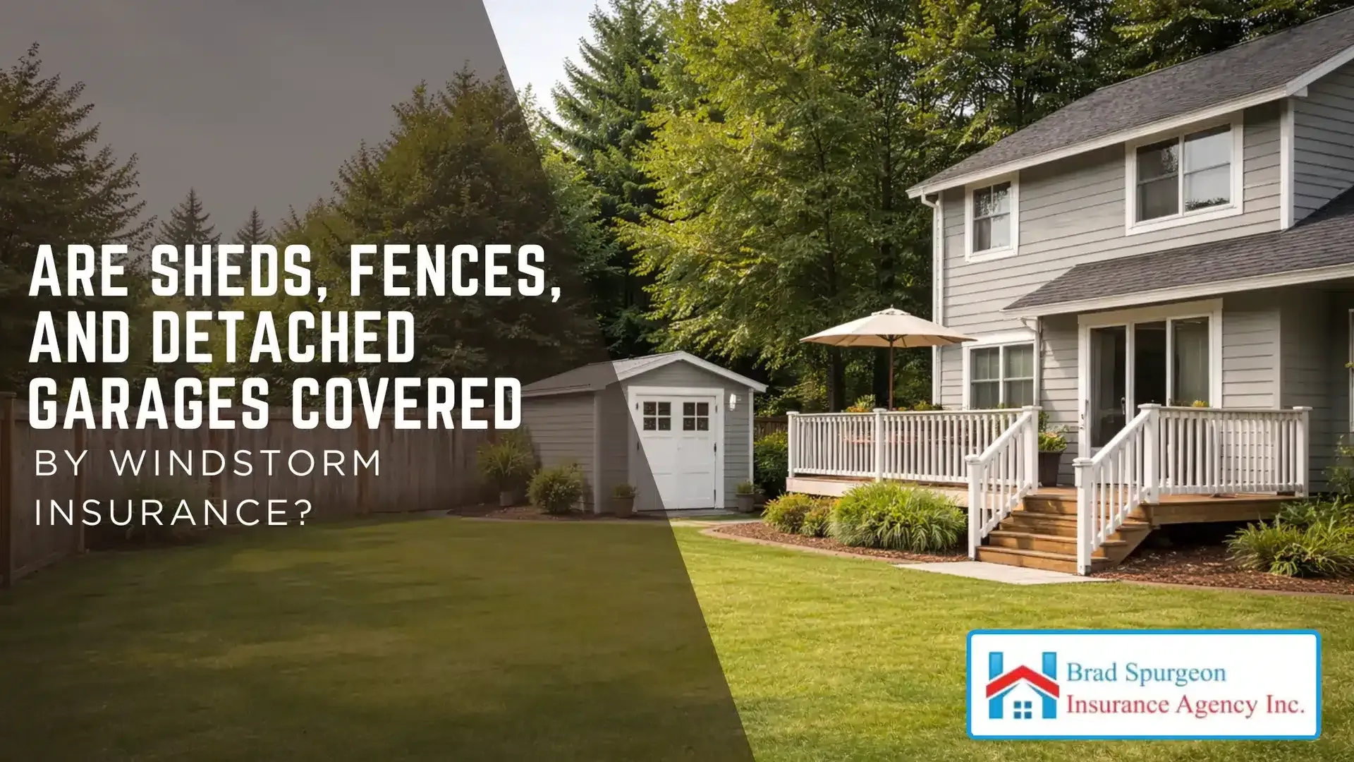 Simple guide to mobile and modular home insurance with a blue house and porch
