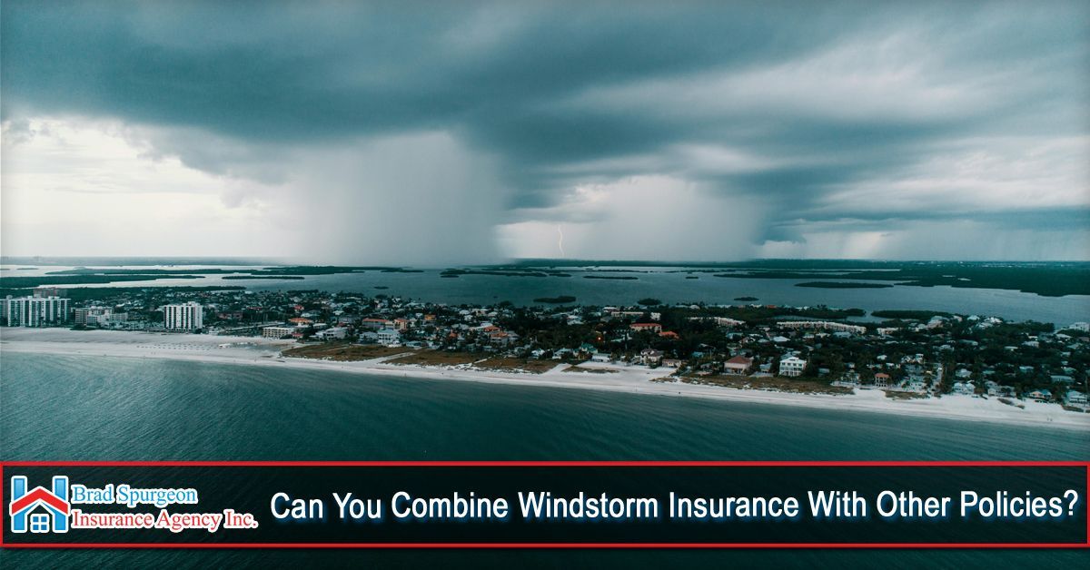 Stormy clouds over a coastal town