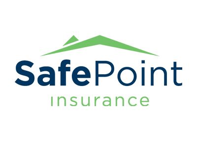 SafePoint Insurance logo with green roof graphic above text 