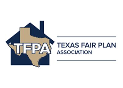 TFPA logo: blue house outline with Texas map, letters 