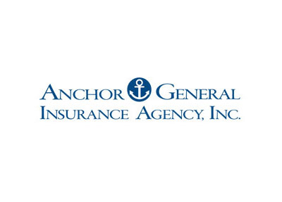 Anchor General Insurance Agency, Inc. logo with an anchor icon in blue, and blue text on white.
