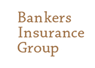 Bankers Insurance Group logo in brown text on a white background.