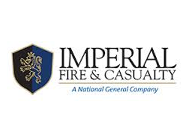 Imperial Fire & Casualty logo: Blue shield with lion, black text on white.