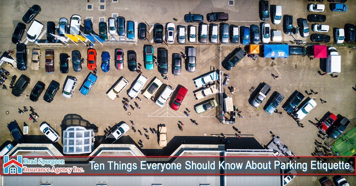 An aerial view of a crowded parking lot