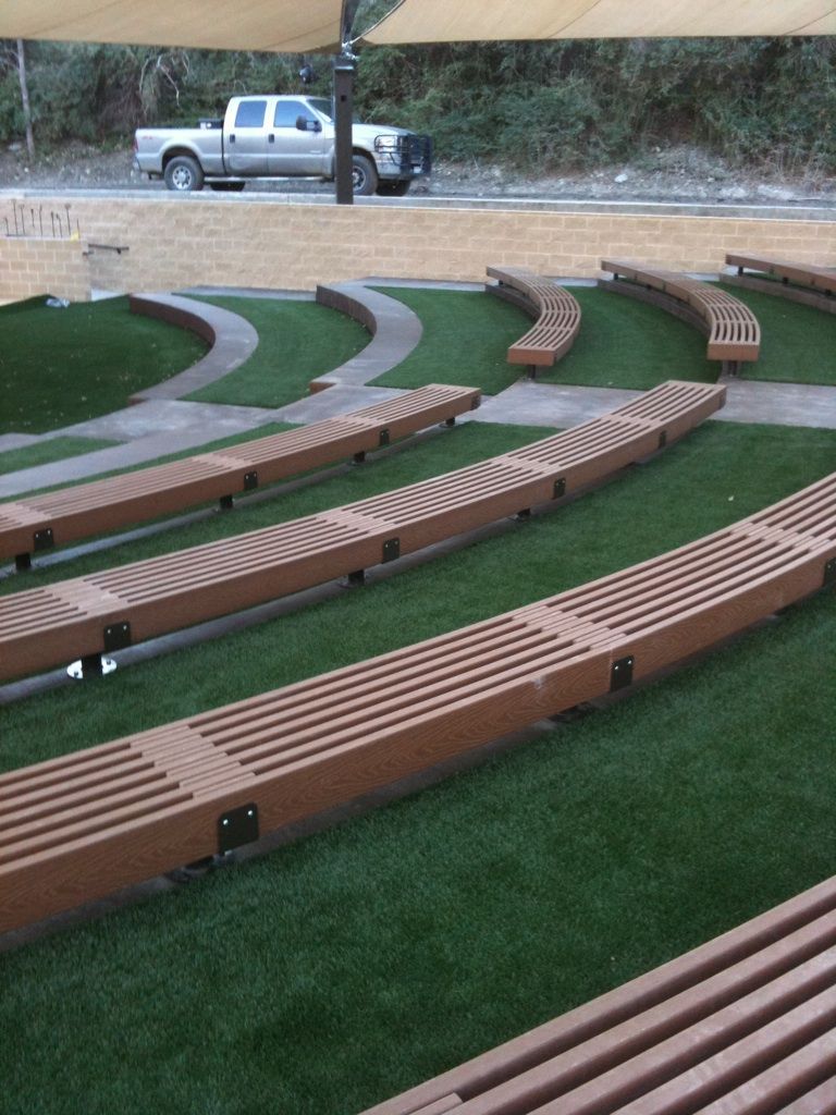 Concrete seating area