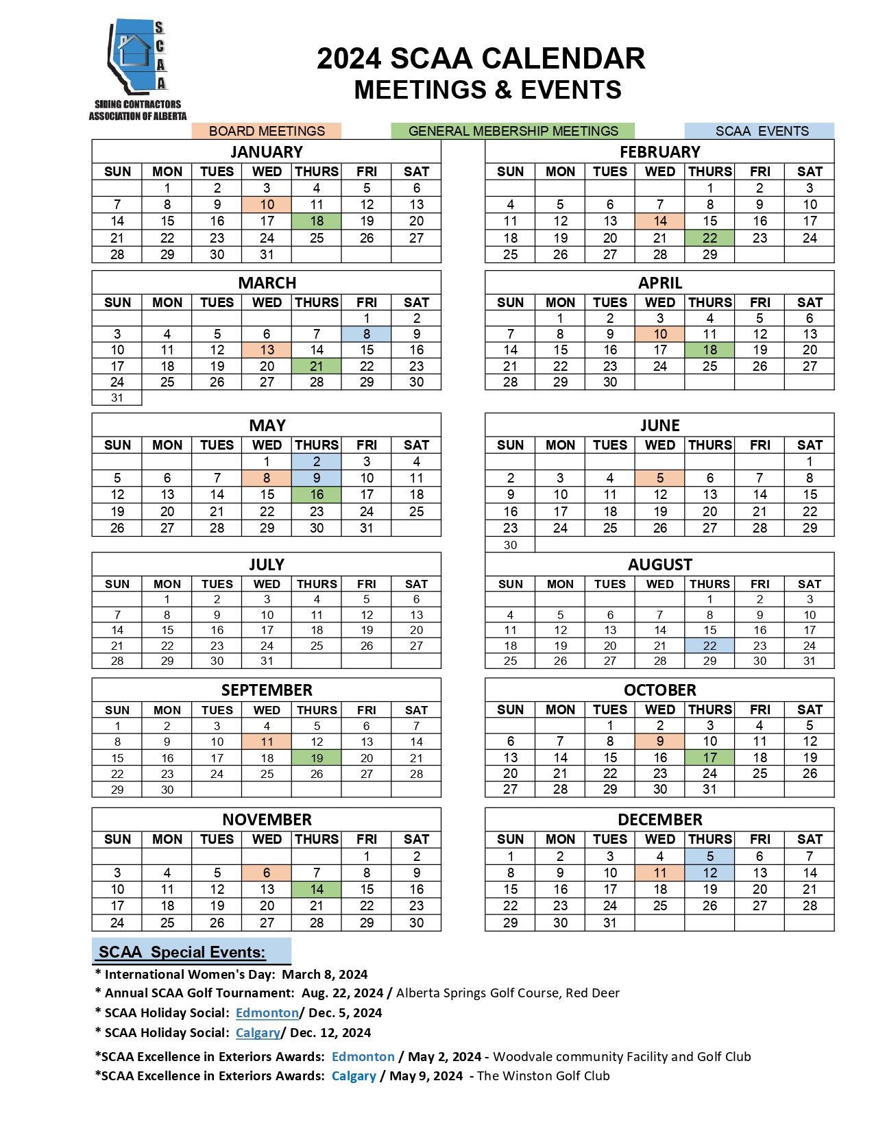 Events Siding Contractors Association of Alberta