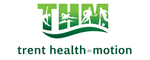 A logo for trent health in motion enhancing health optimizing performance