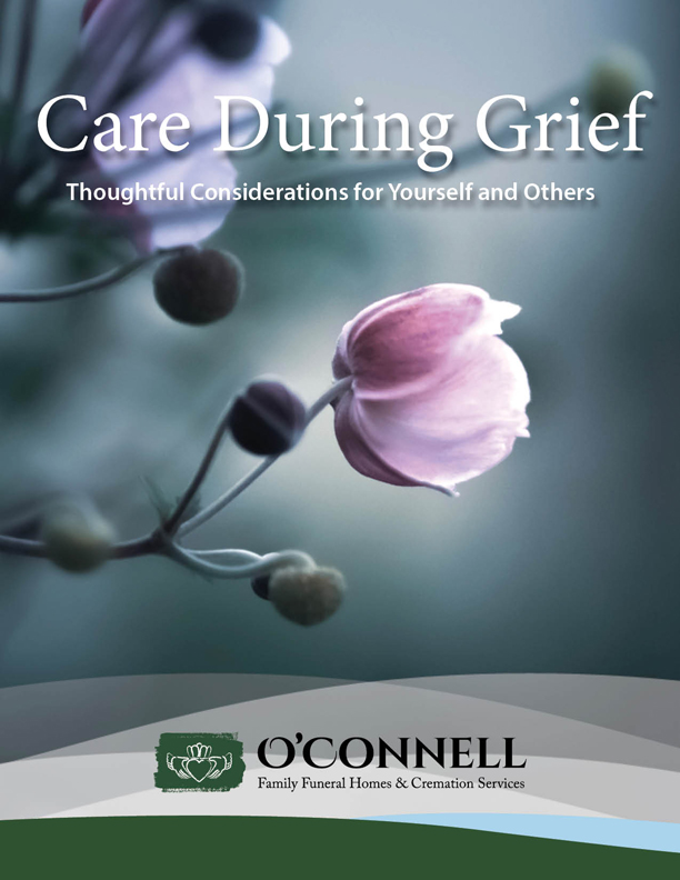 The cover of a book titled care during grief