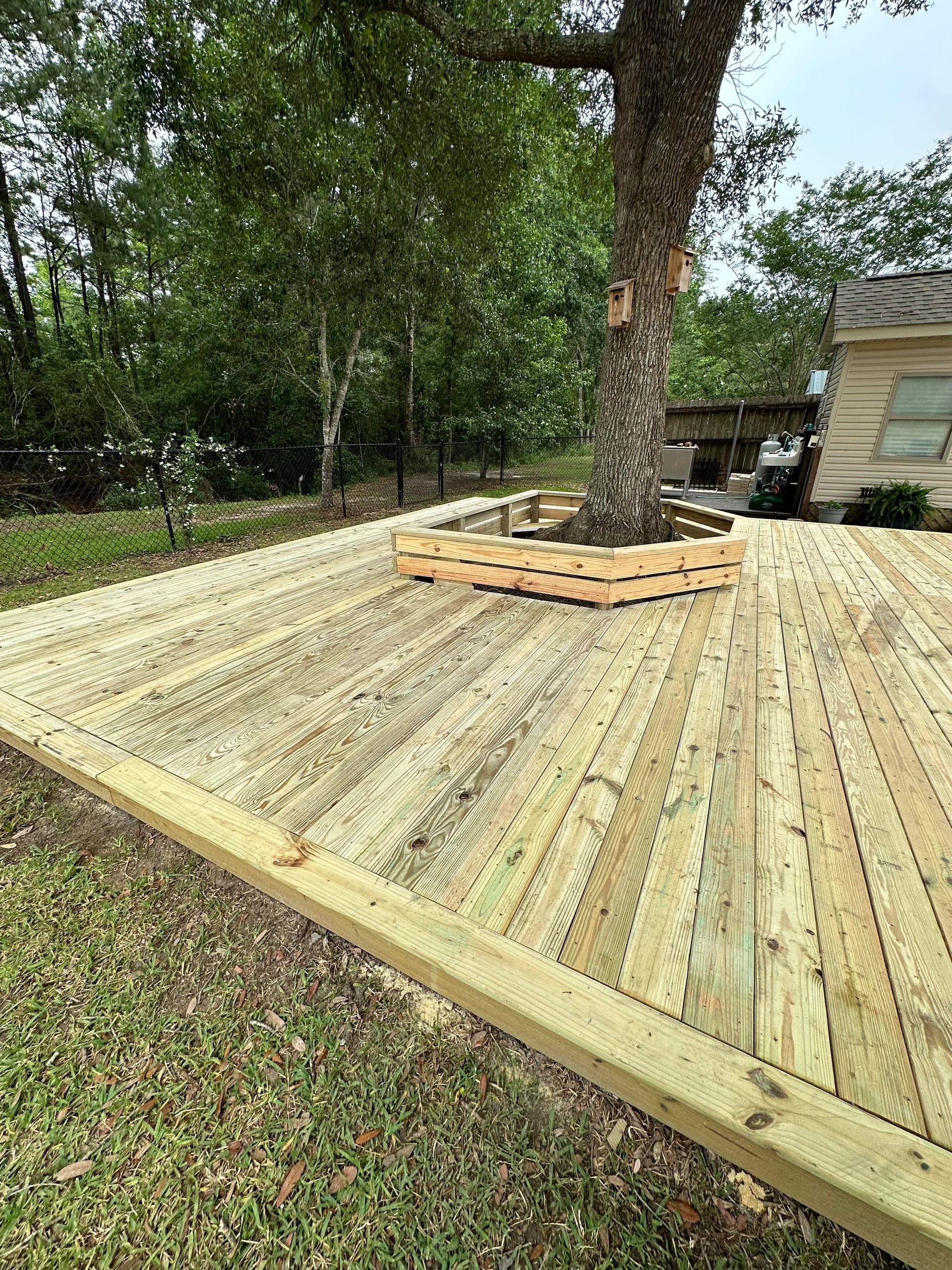 Deck around a tree