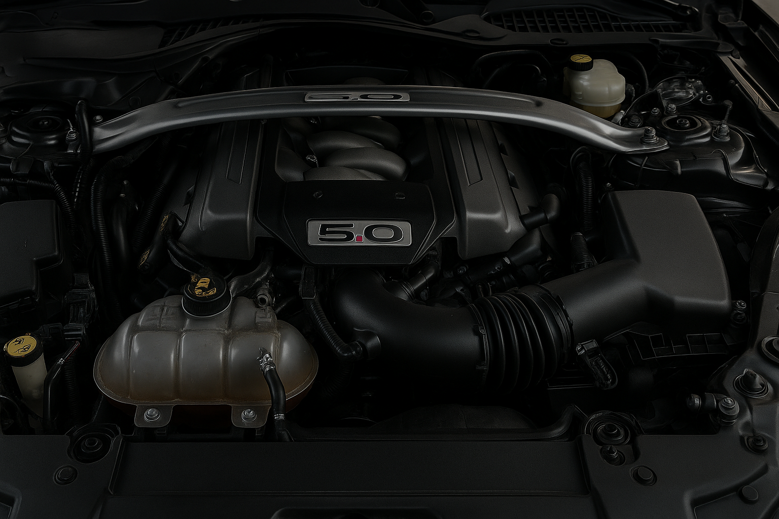 Black car engine with 