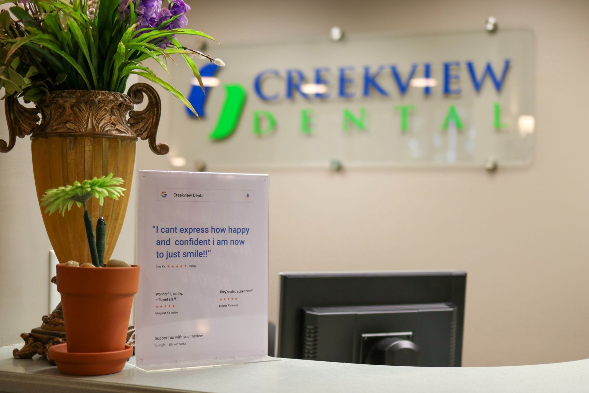 Reception desk with