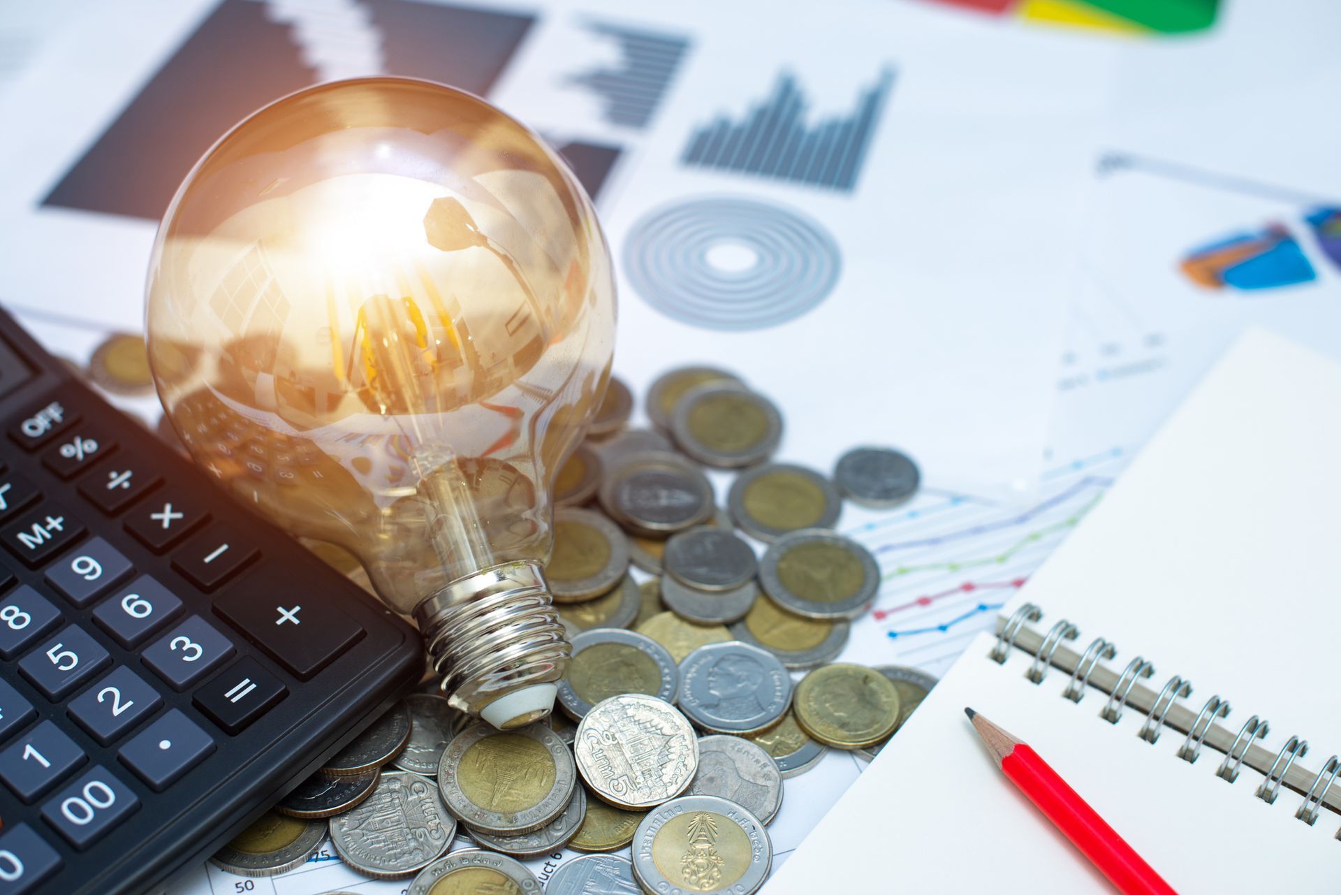 Accounting concept showcasing money and growth, representing professional bookkeeping service.