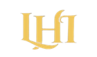 Golden stylized "LH" monogram.