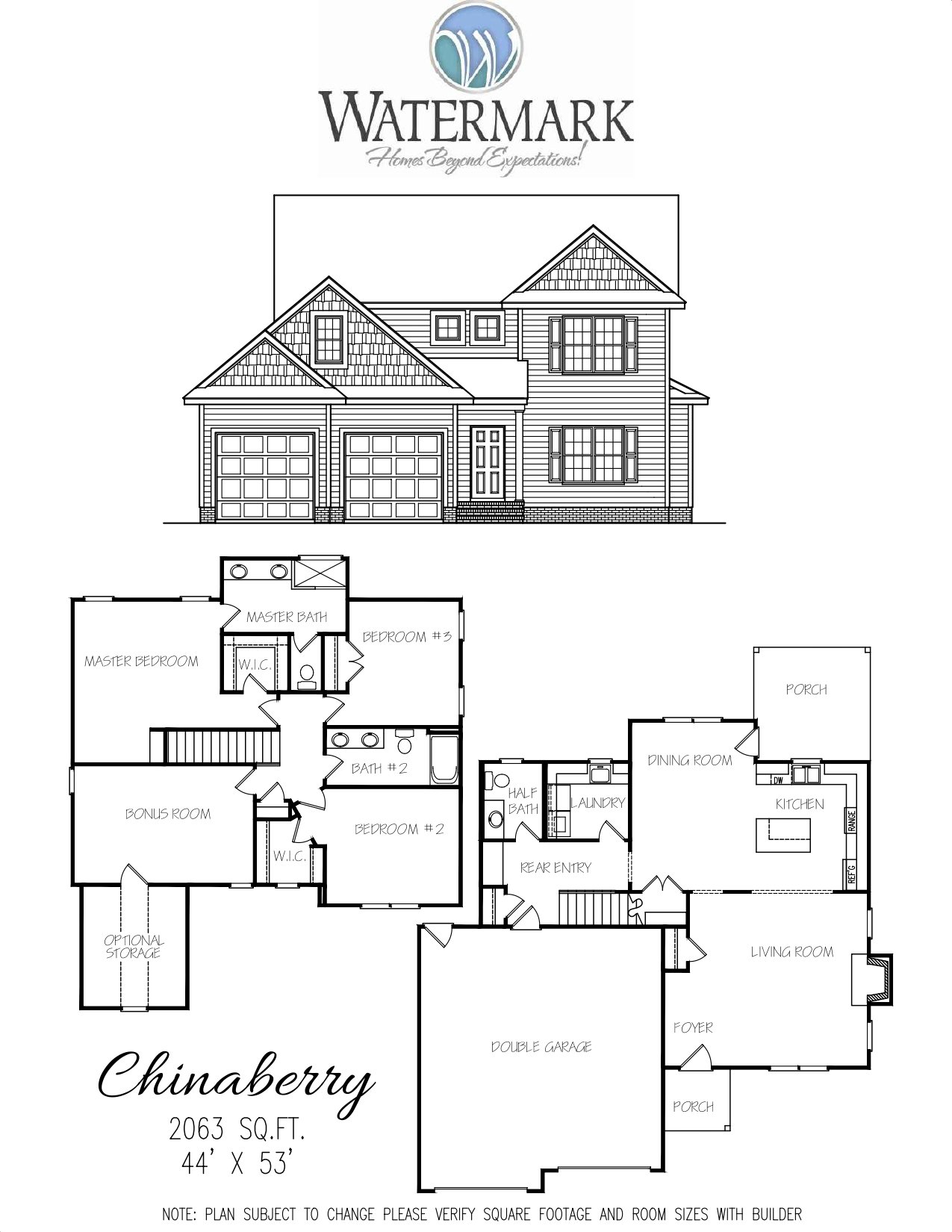 Floor Plans Watermark Homes Benson, NC