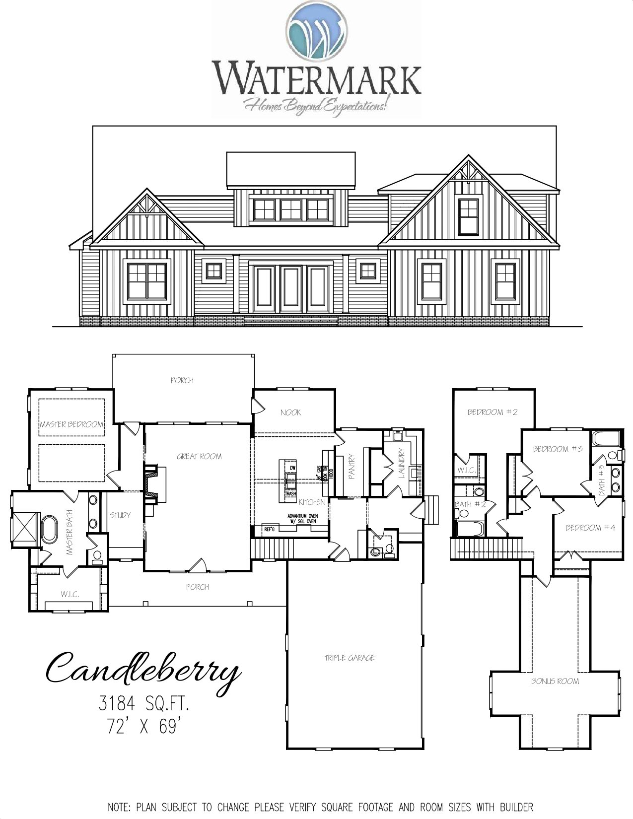 Floor Plans Watermark Homes Benson, NC