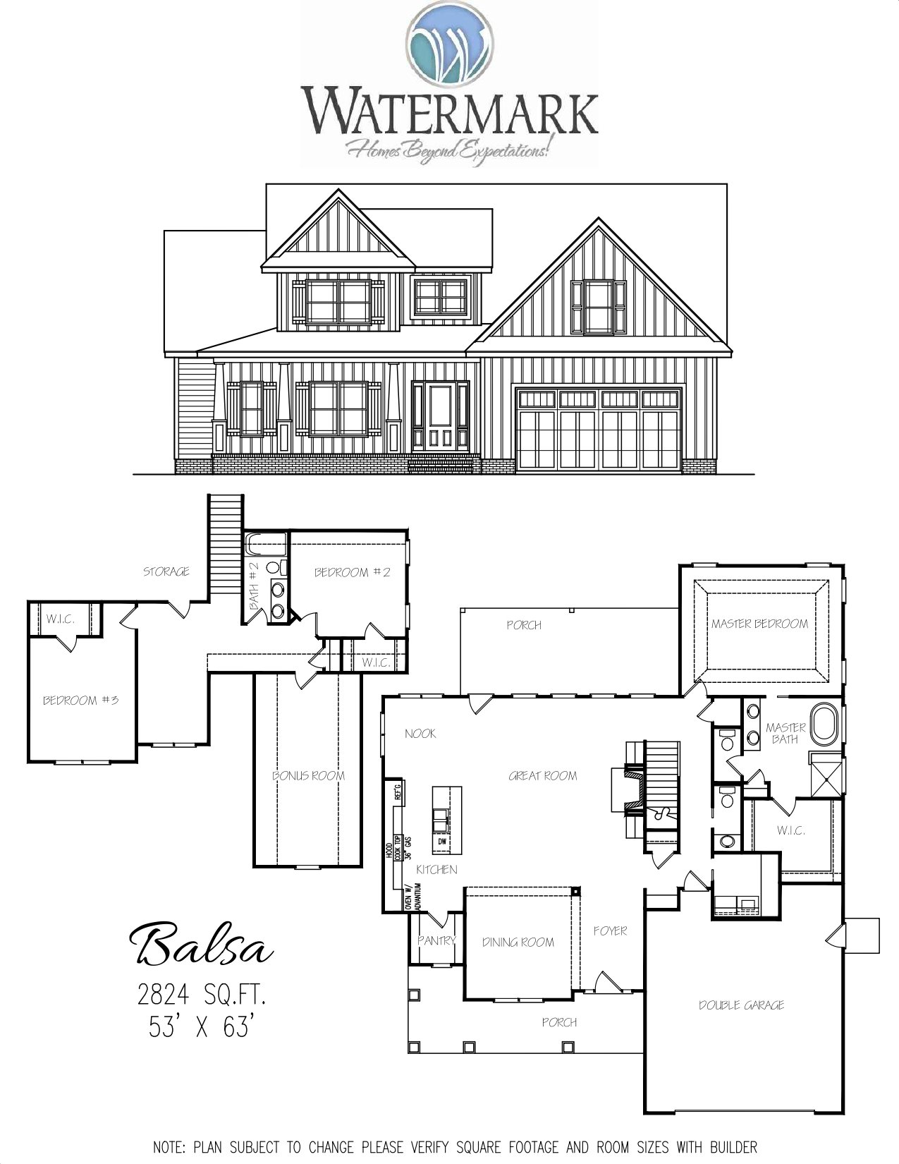 Floor Plans Watermark Homes Benson, NC