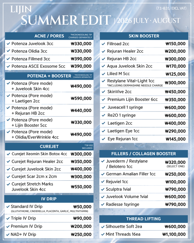 Skin Glow IV Infusion Pricing in Korea