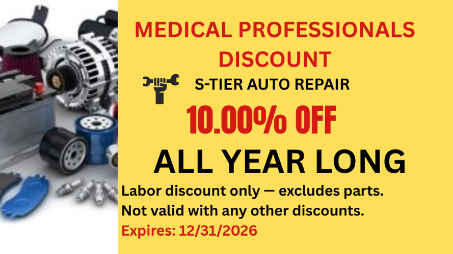 medical professionals auto repair special