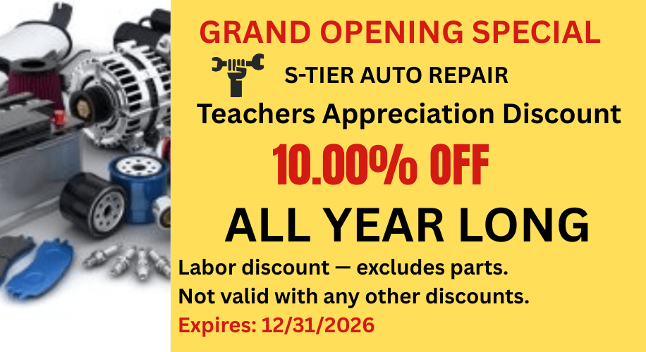 teachers auto repair special