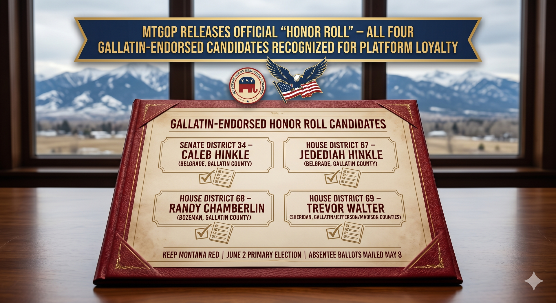 MTGOP Honor Roll 2026 – Gallatin candidates Caleb Hinkle, Jed Hinkle, Randy Chamberlin, Trevor Walter