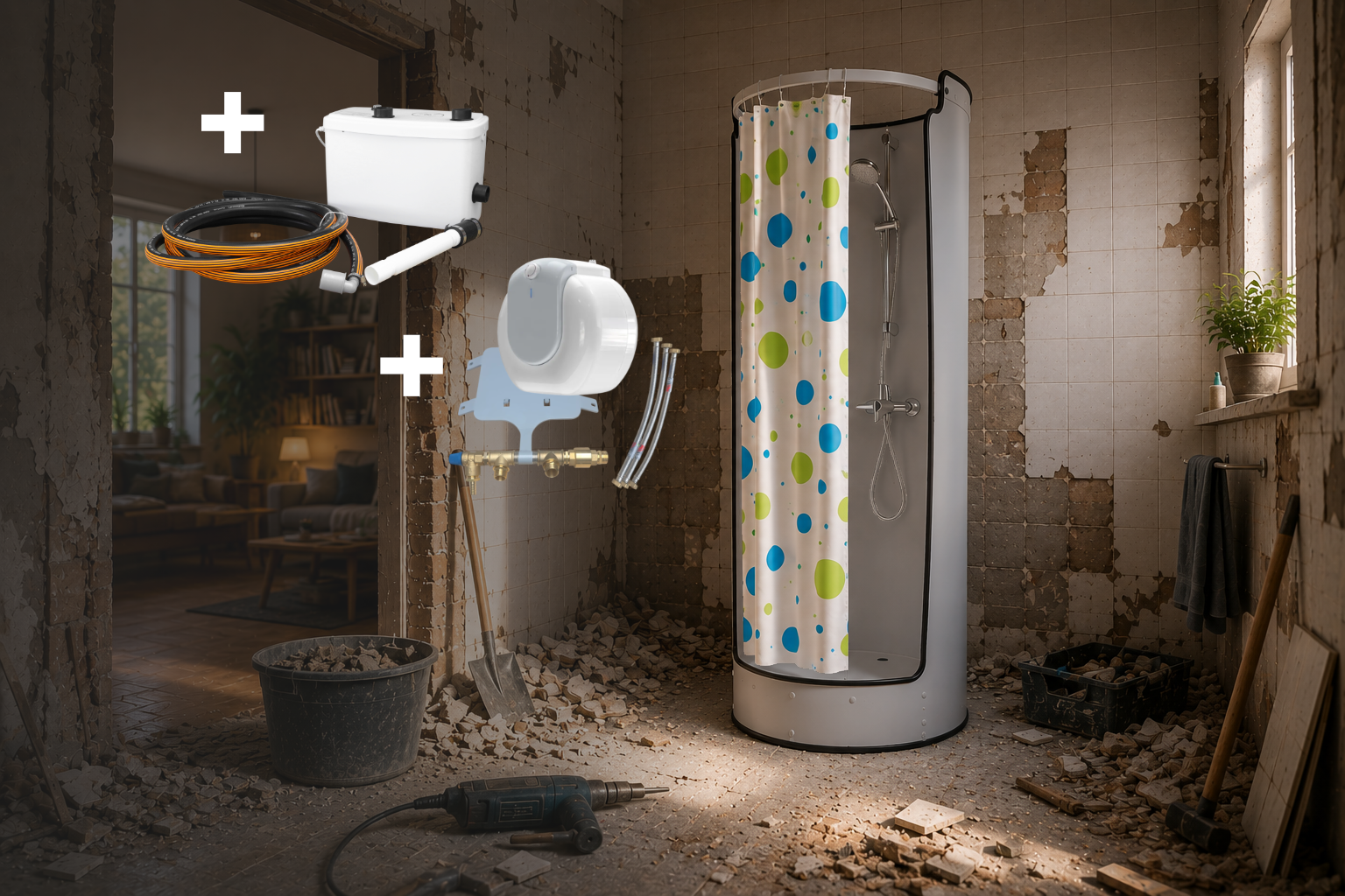 Washbox FIX ist die mobile Dusche mit einerm 15 Liter Boilerset zusätzlich.