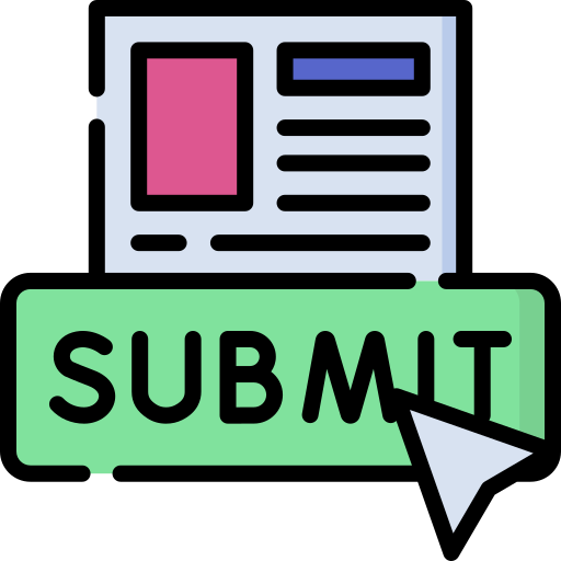 A submit button with a mouse arrow pointing to it.