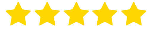 A row of yellow stars on a white background.