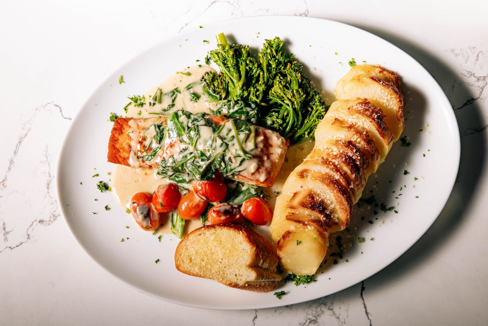 Pan-Seared Salmon Florentine