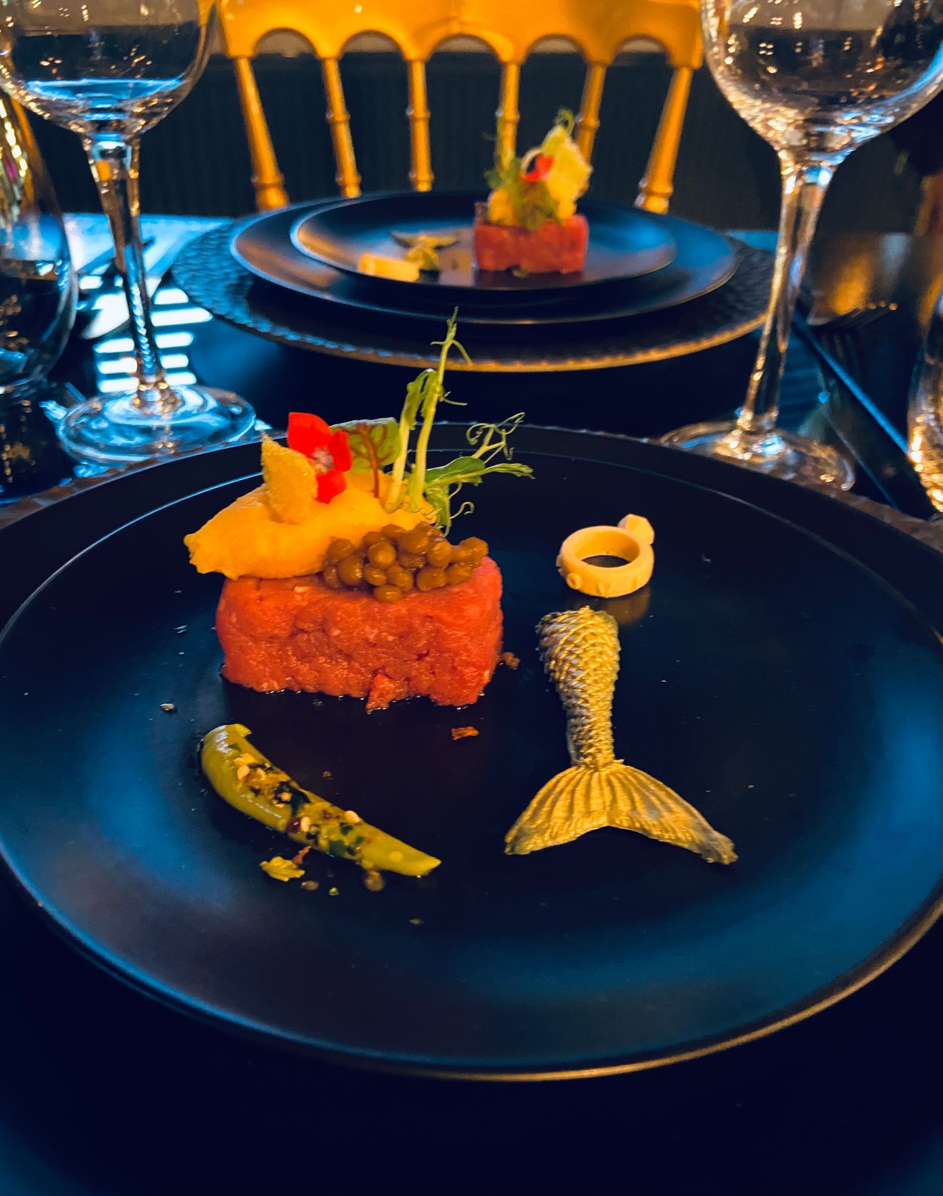 tartaar met panna cotta kreeft