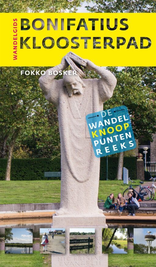 Omslag van de reisgids: standbeeld van een man, titel