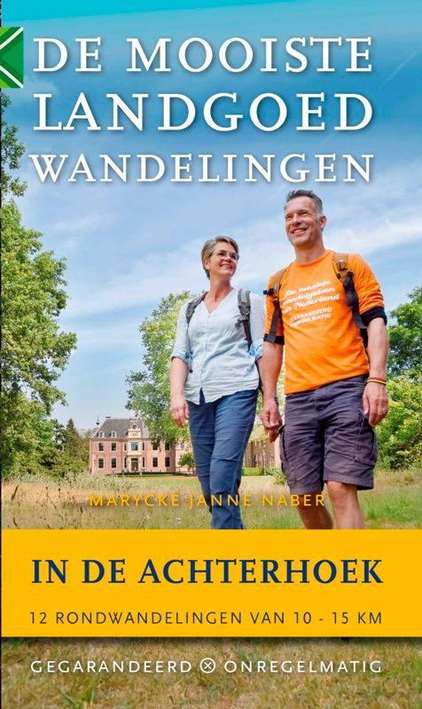 Book cover: Couple hiking in the countryside. Text