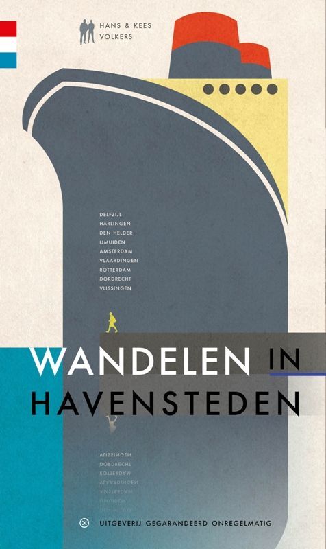 Book cover: Ship illustration with text "Wandelen in Havensteden" (Walking in Ports).