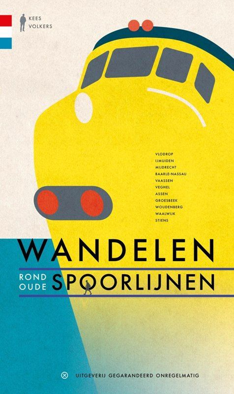 Illustratie van een gele trein met de titel