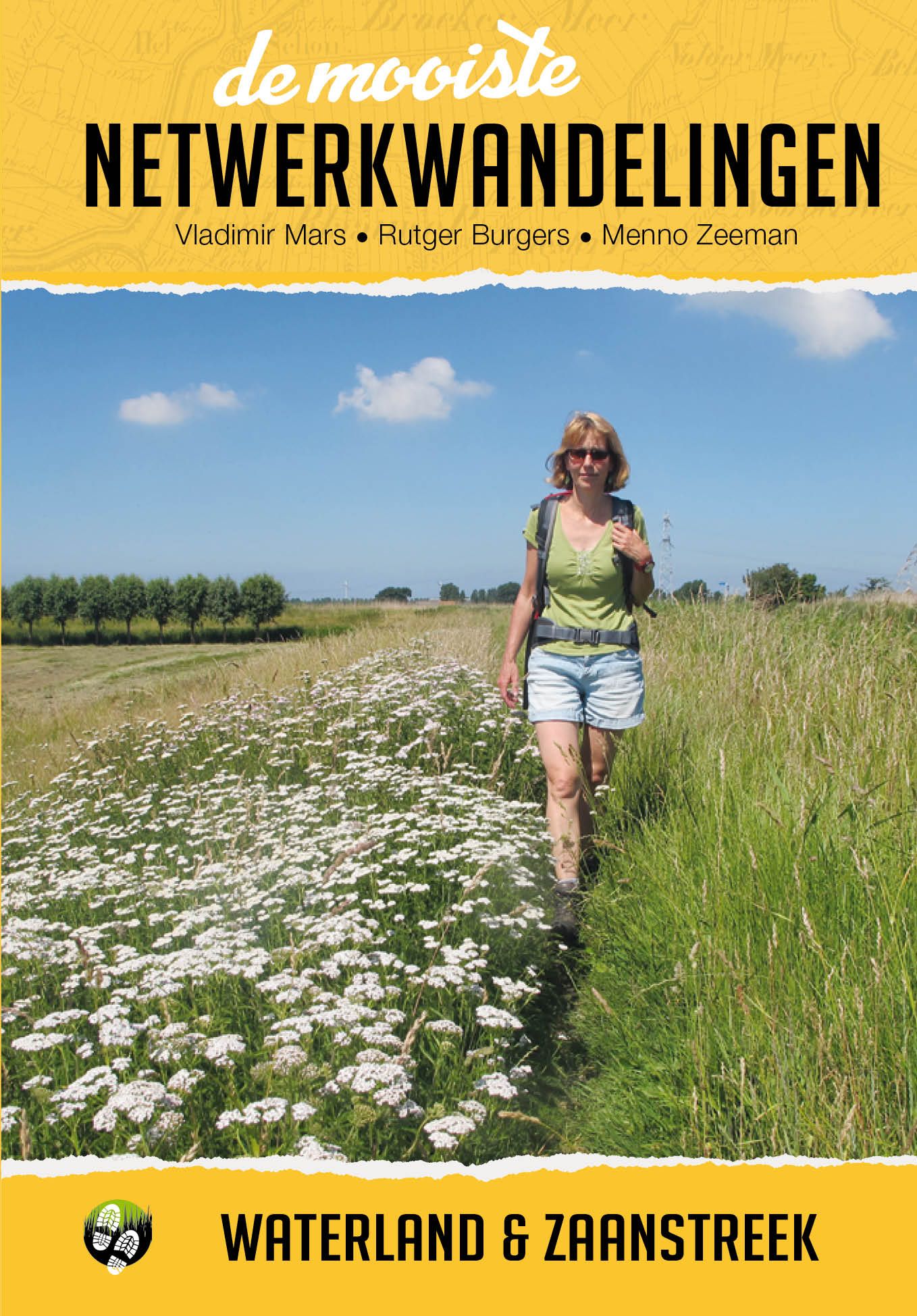 Cover van de wandelgids De mooiste netwerkwandelingen Waterland Zaanstreek Elmar