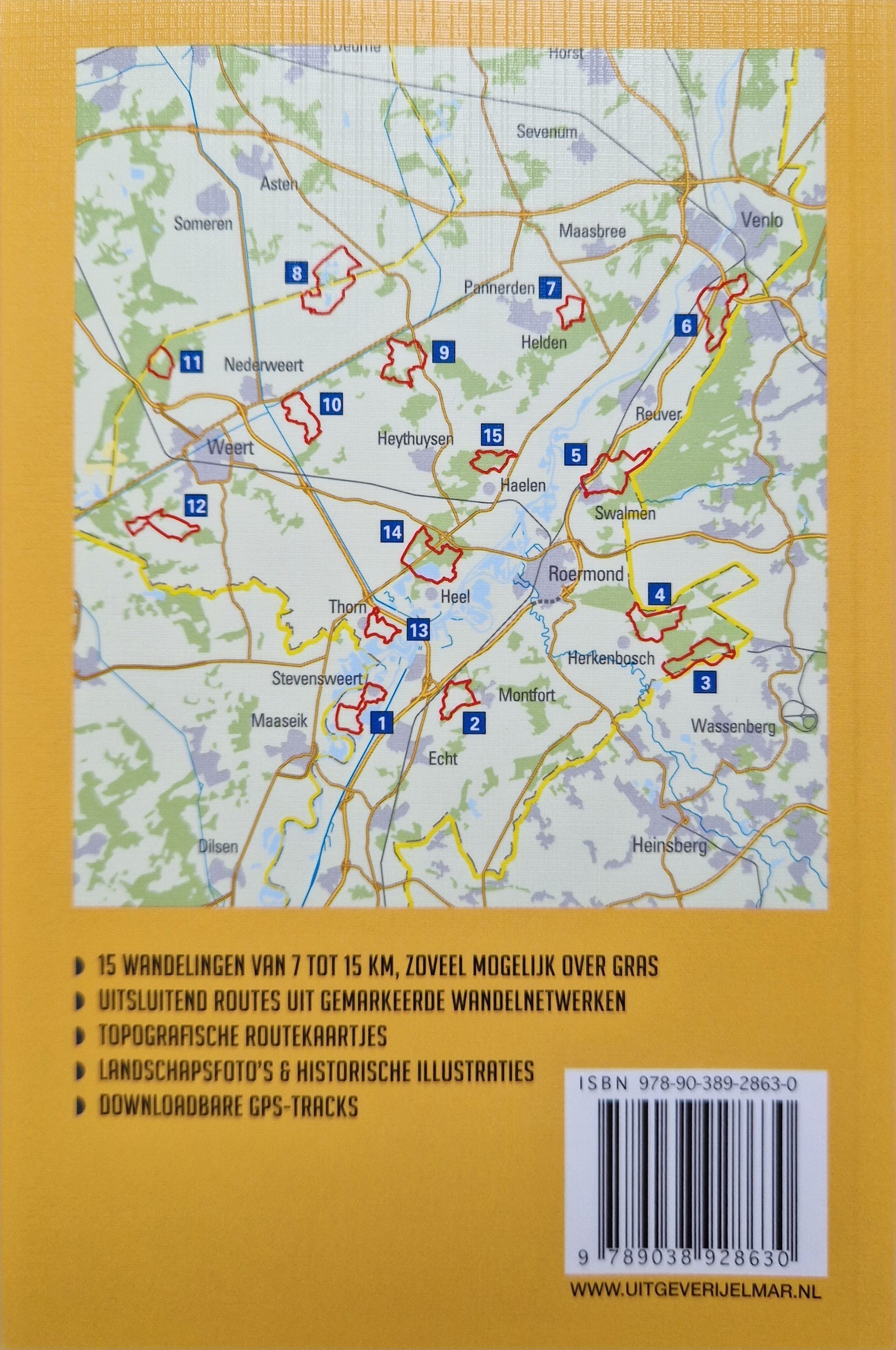 Cover van de wandelgids De mooiste netwerkwandelingen Hart van Limburg Elmar
