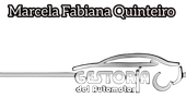Logotipo de Marcela Fabiana Quinteiro con un coche estilizado y el texto