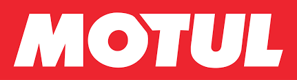 MOTUL logo on red background. White letters.