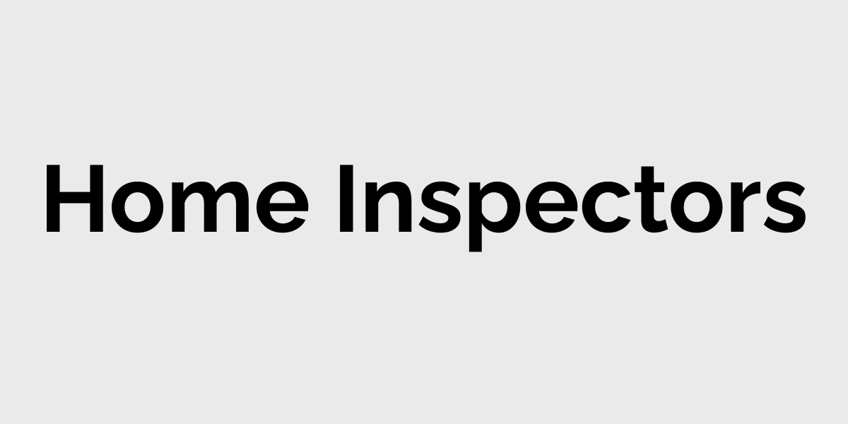 Black text reading “Home Inspectors” on a light background