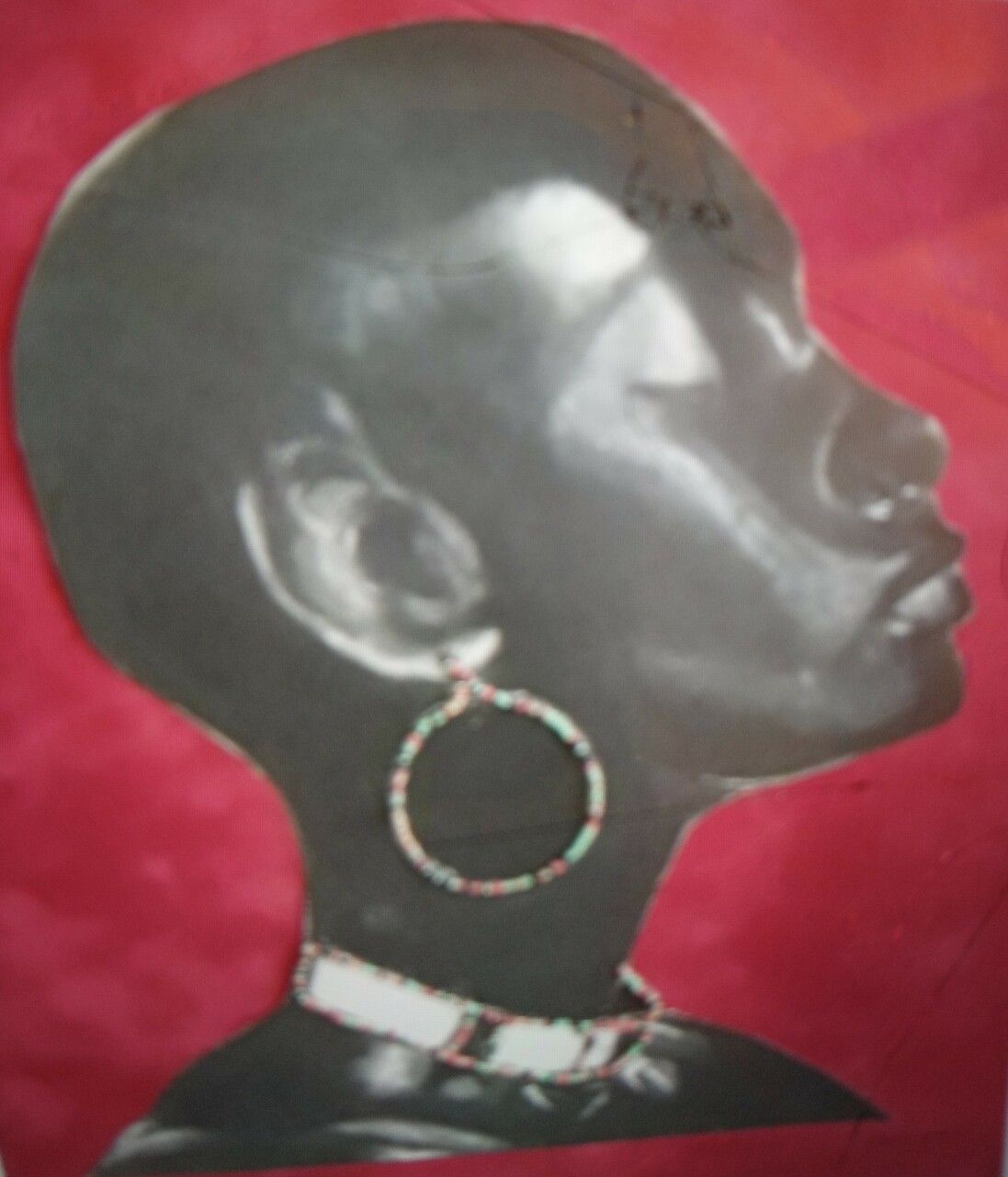 painting of a black woman's profile