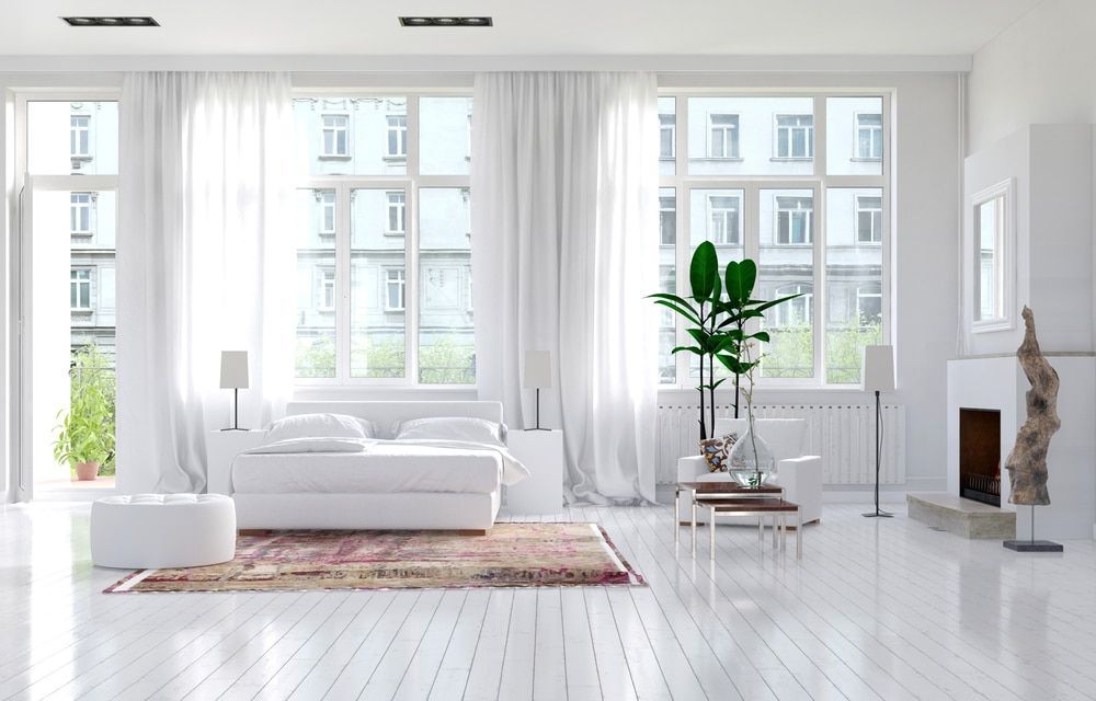 A Living Room with A Couch, Fireplace, and Lots of Windows — Winning Blinds in Cardiff, NSW