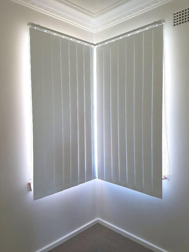 White Vertical Blinds In Newcastle For A Window