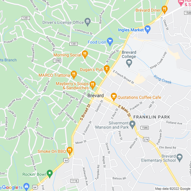 Map of business location